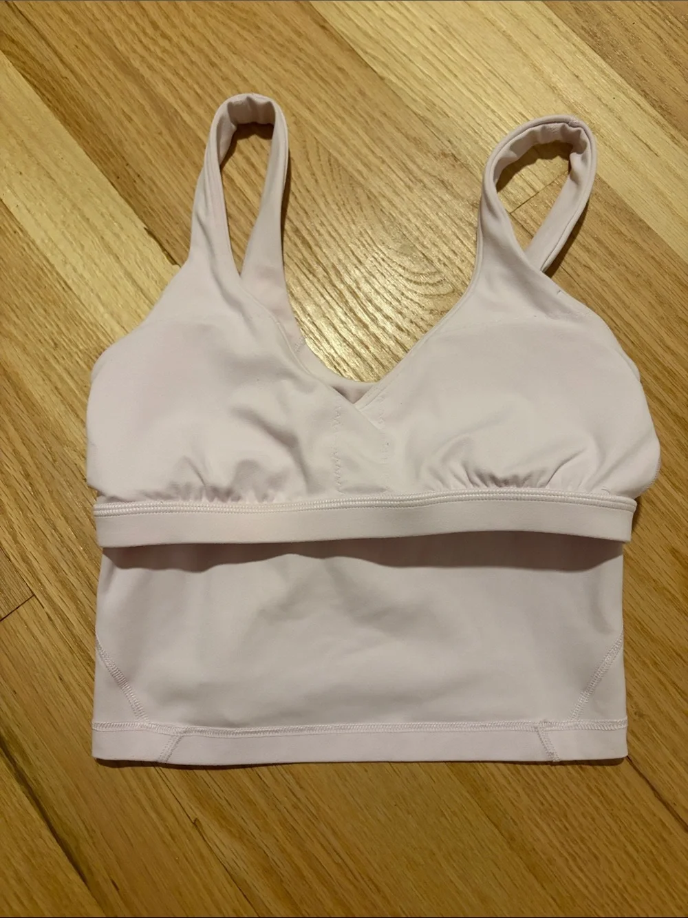 lululemon athletica Pale Pink V-Neck Sports Bralette